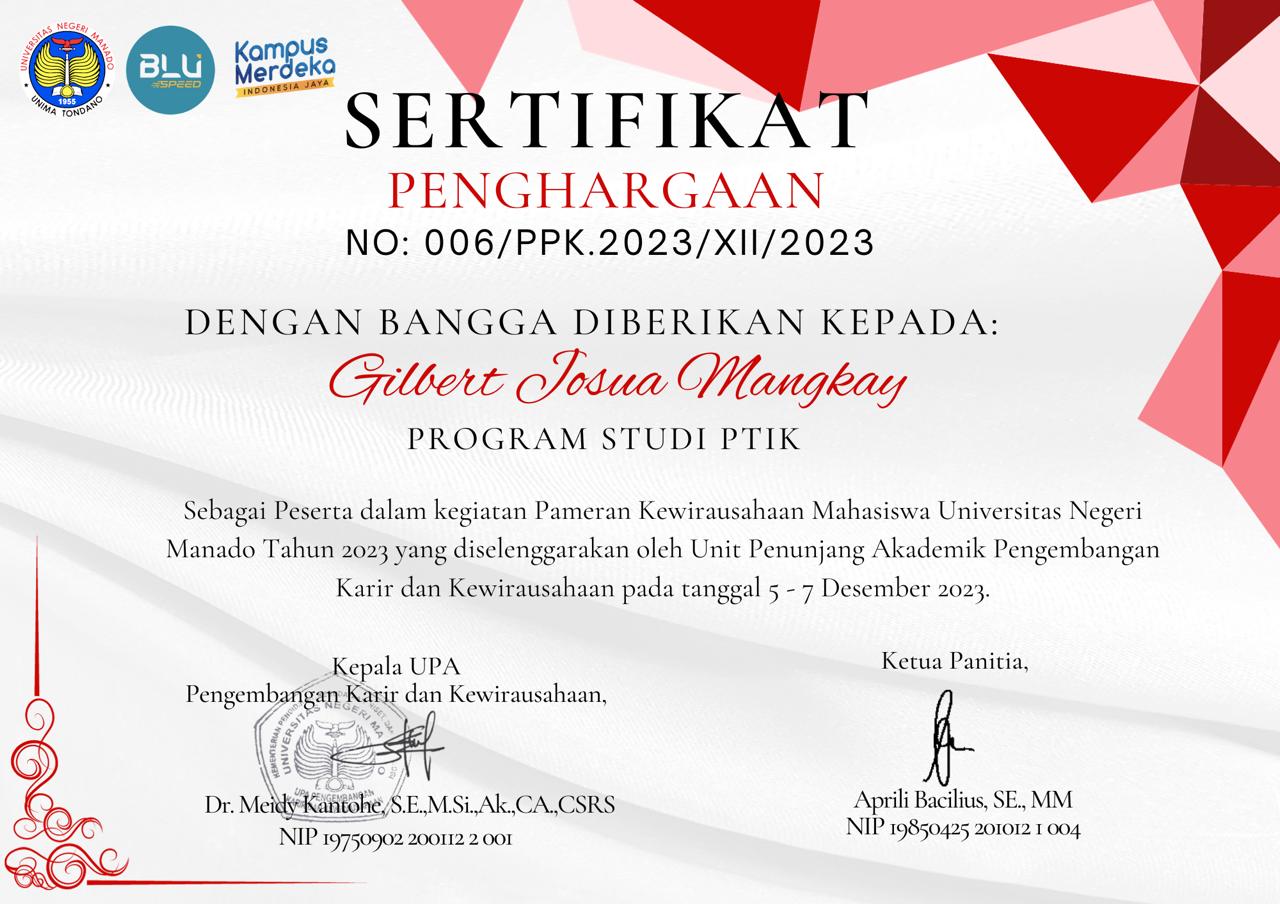 Gilbert Josua Mangkay