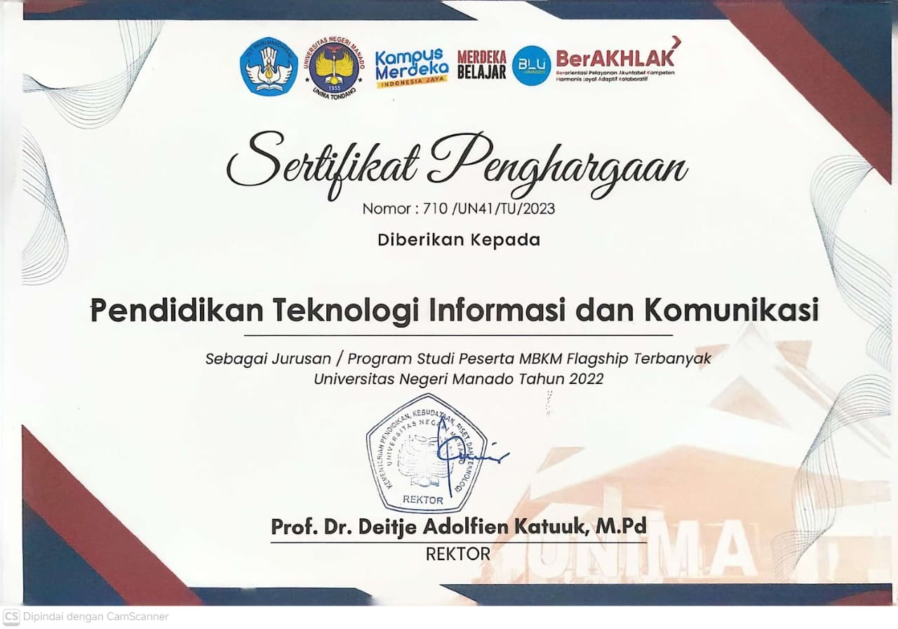 Sertifikat Jurusan dengan Peserta MBKM Flagship Terbanyak