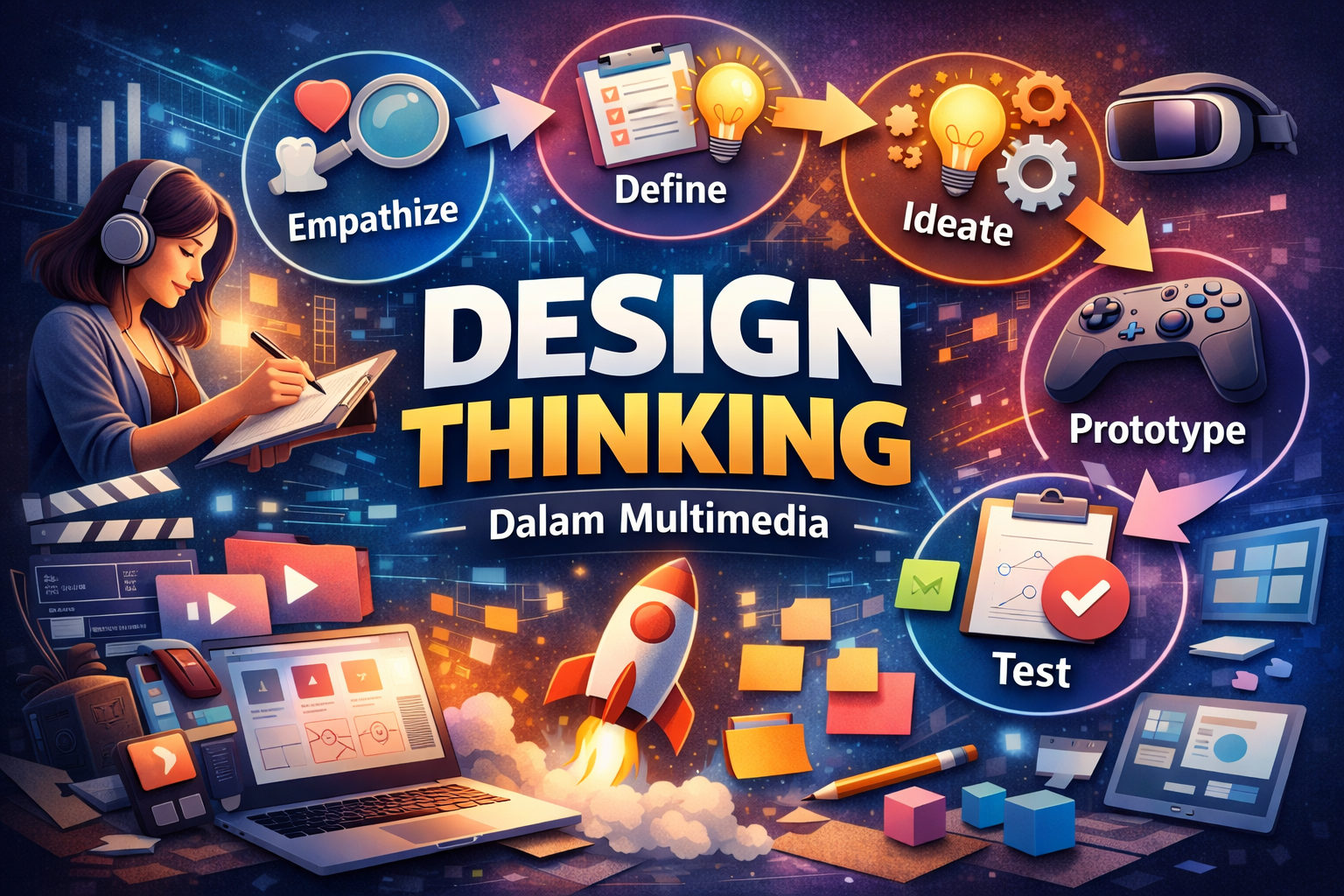 Konsep Design Thinking dalam Multimedia: Pendekatan Kreatif Berbasis Pengguna