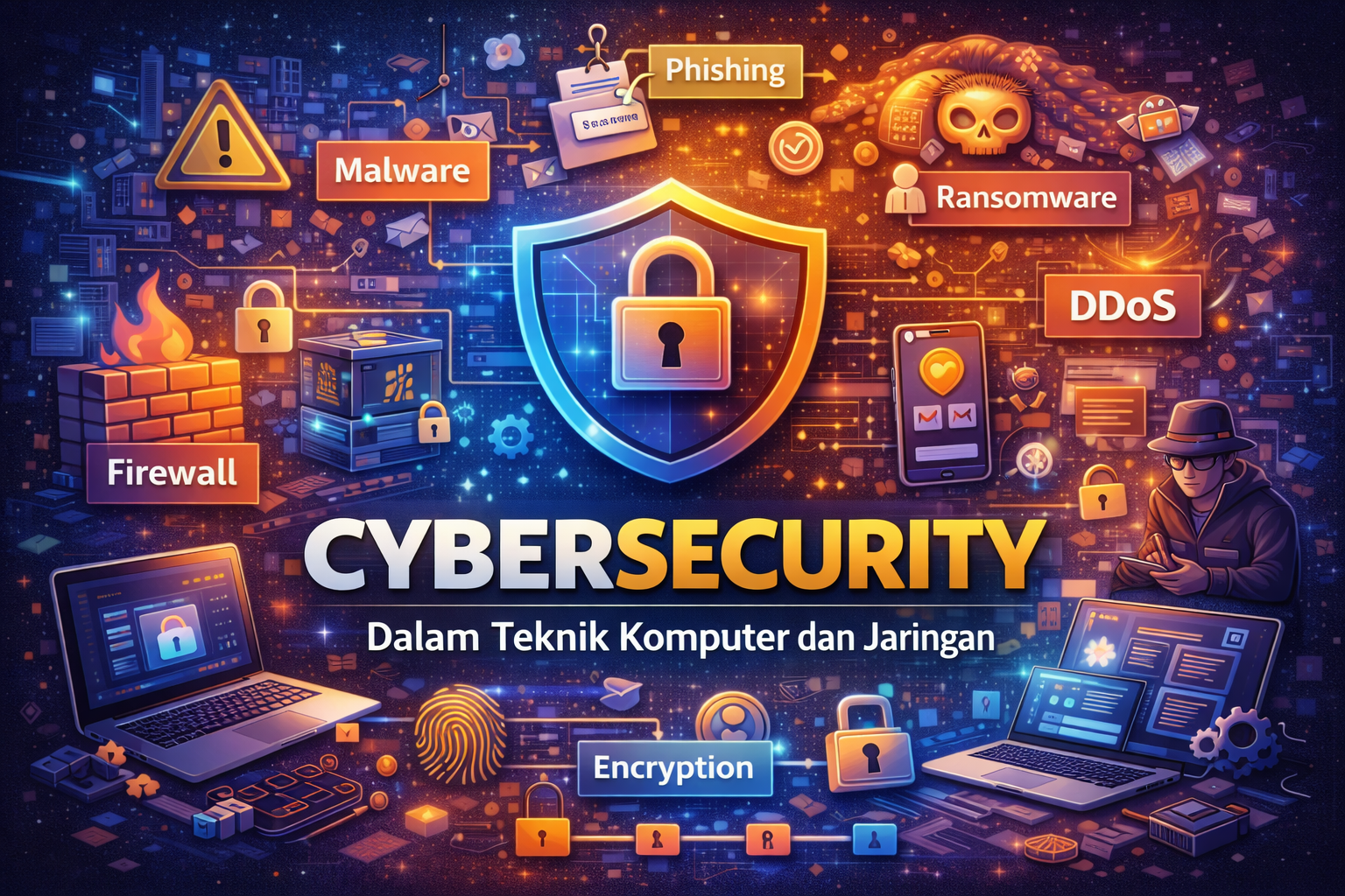 Konsep Cybersecurity dalam Teknik Komputer dan Jaringan: Pilar Keamanan Digital Modern