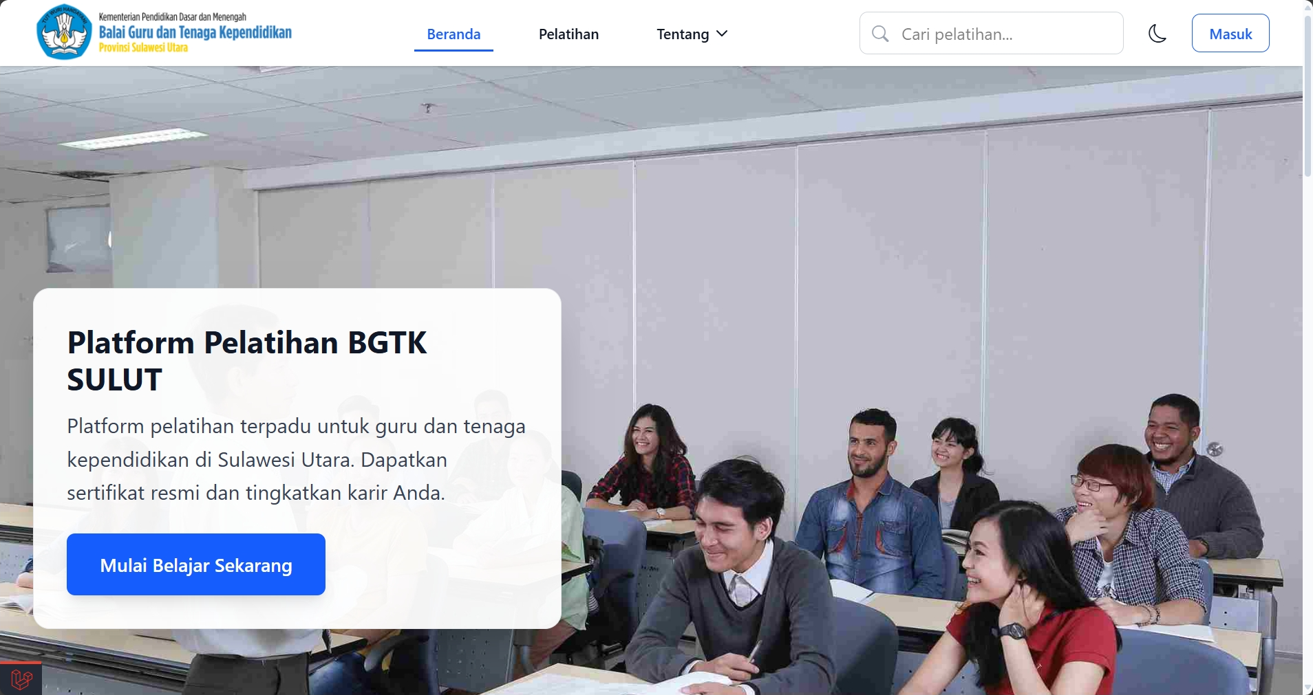 SIM Pelatihan BGTK SULUT