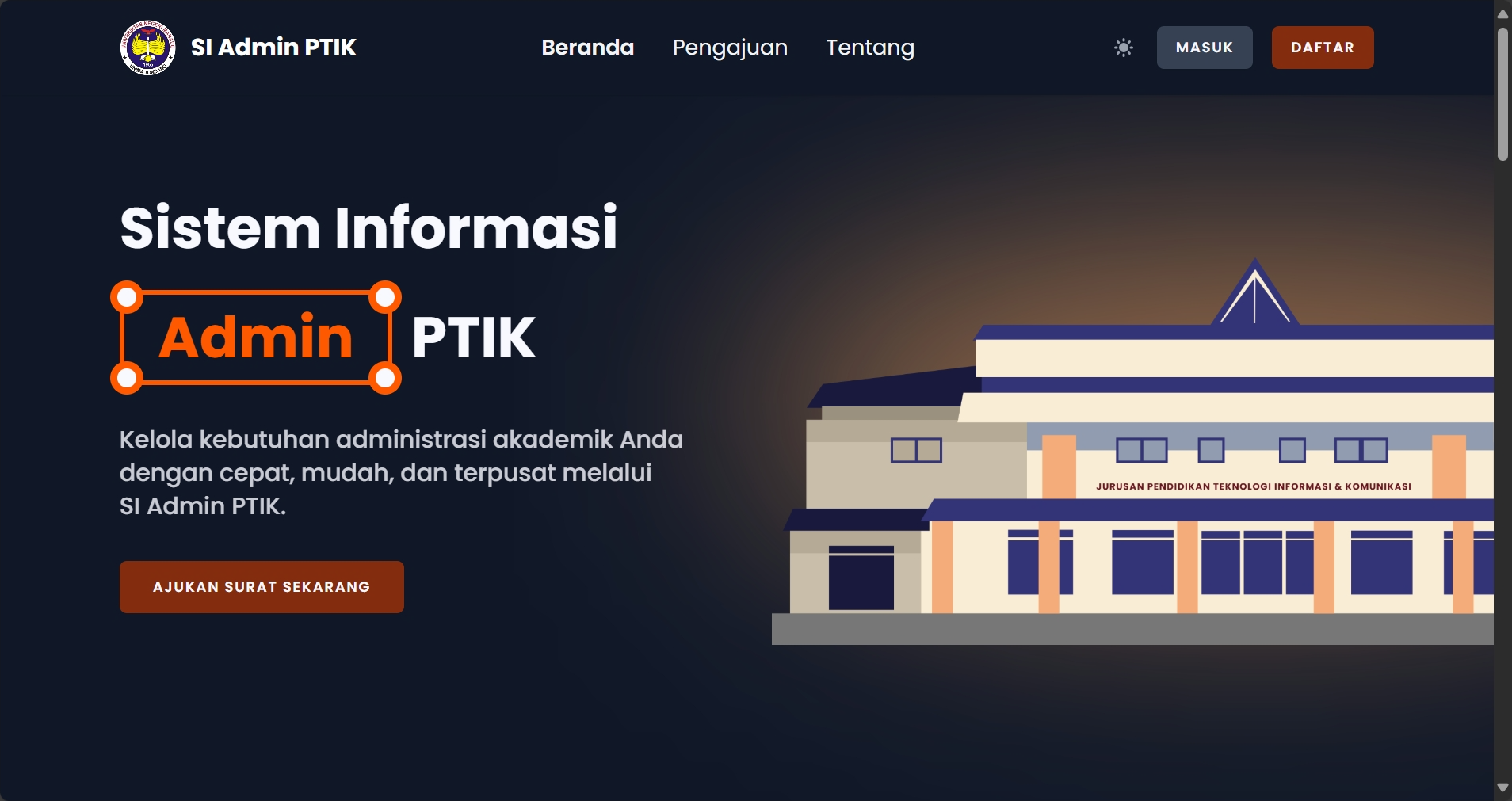 Sistem Informasi Administrasi PTIK